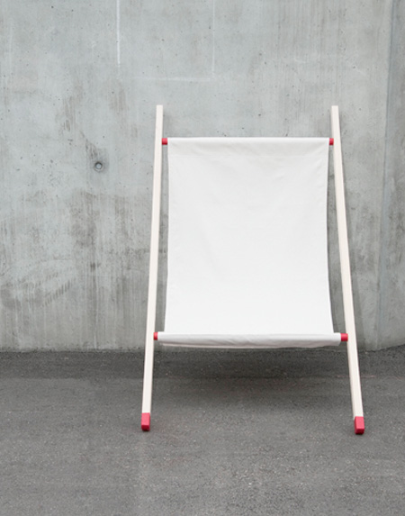 简洁的“墙椅”创意设计