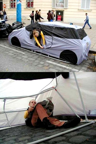 汽车形的帐篷创意设计