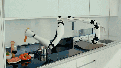 智能厨房系统创意设计，机械手帮你煮饭洗碗