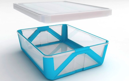 折叠塑胶饭盒创意设计