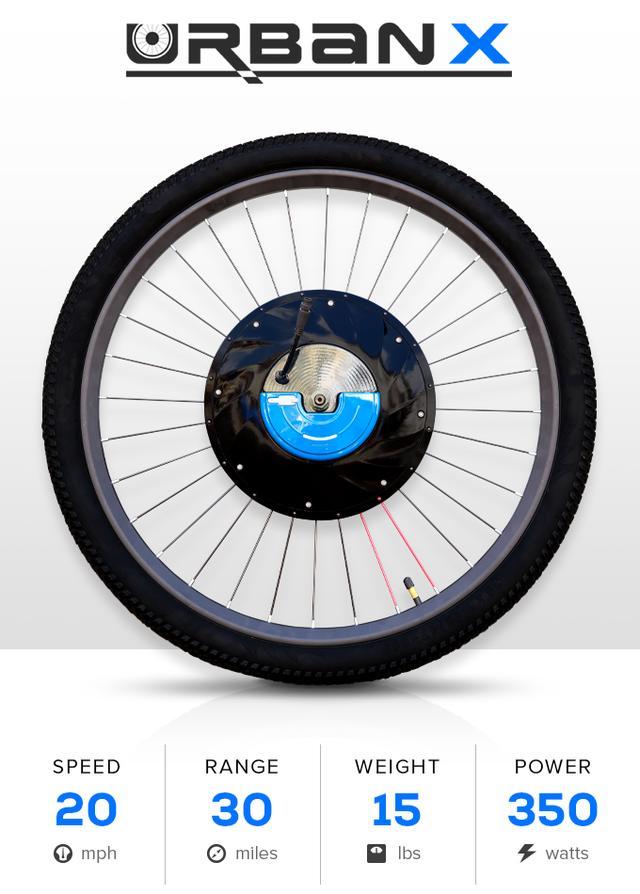 UrbanX可以将自行车变成电动车的车轮创意设计