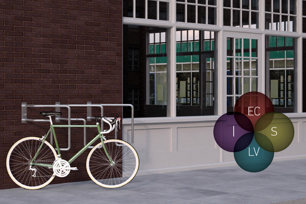 为你节省空间的自行车摆放架创意设计