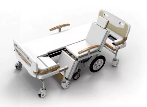 可以分离出一张轮椅的病床创意设计