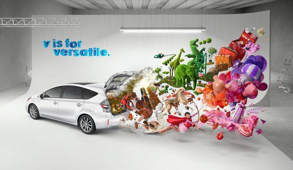 丰田 PriusV 平面广告创意设计