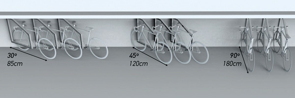 为你节省空间的自行车摆放架创意设计