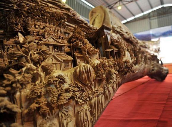 清明上河图木雕—全世界最长的木雕塑创意设计