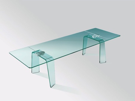 伸展结构的玻璃桌创意设计