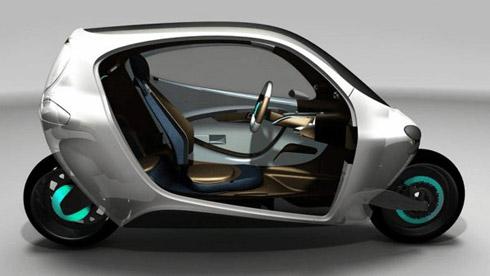 胶囊式未来电动车创意设计