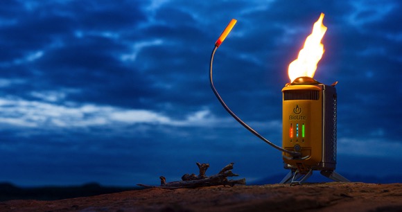 可储存电量的火炉创意，野外探险必备神器