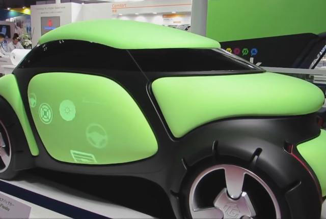 全球首辆橡胶反弹汽车创意，车身还能显示图文