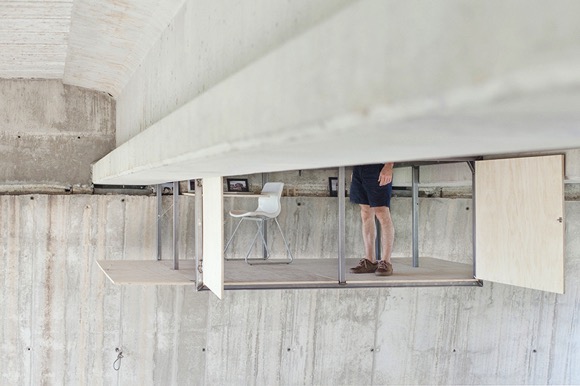 天桥下的私密悬空工作室创意设计