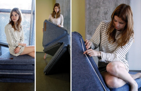 多功能三角组合毛毯创意设计