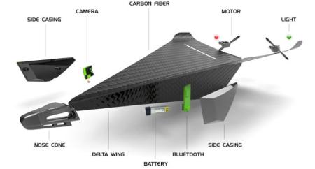 碳纤维遥控“纸”飞机创意设计